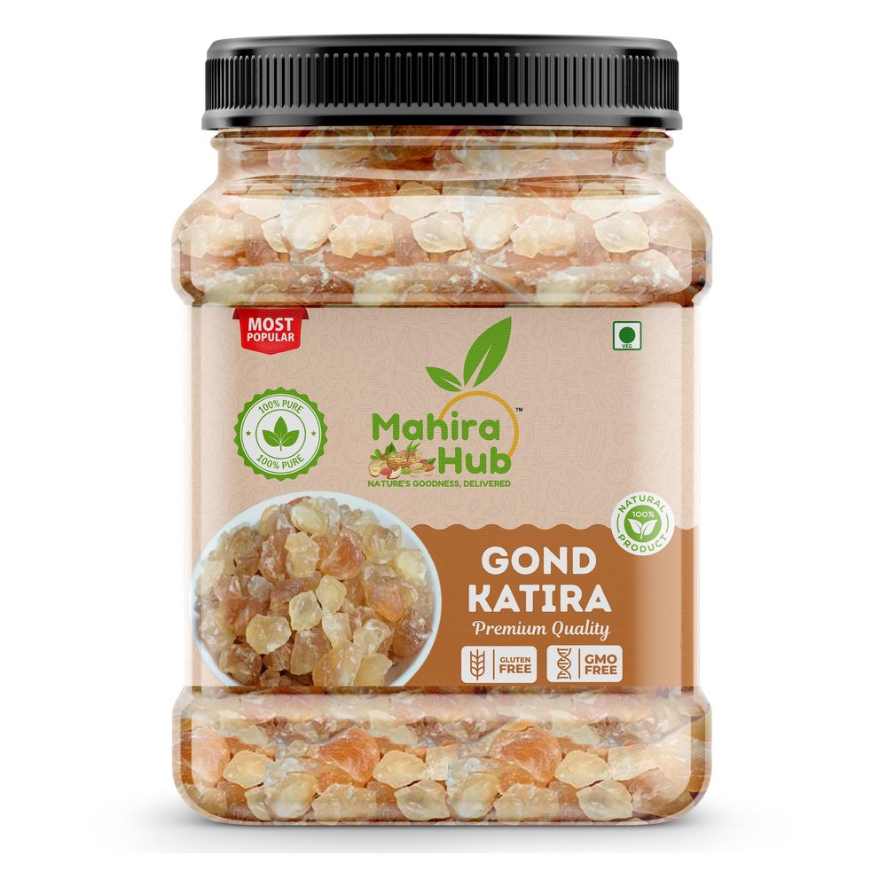 MAHIRA HUB Pure Natural Gond Katira 900gm| Almond Gum Badam Pisin, Tragacanth Gum | High Cooling Properties | 100% Natural Superfood