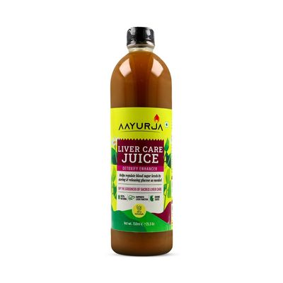 AAYURJA Liver Care Herbal Juice | Ayurvedic Detox & Liver Cleanse | Supports Digestion & Metabolism | Natural Herbal Liver Tonic | No Added Sugar | 750ml
