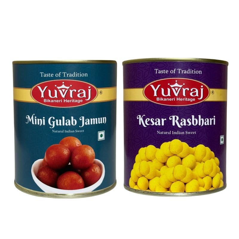 Yuvraj kesar Rasbari & Mini Gulab jamun (1 kg x 2) bikaneri sweets combo pack