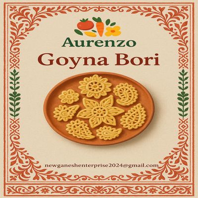 Goyna Bori Traditional Bengali Lentil Dumplings, Handcrafted Ornamental Design, Pack of 10 Piece