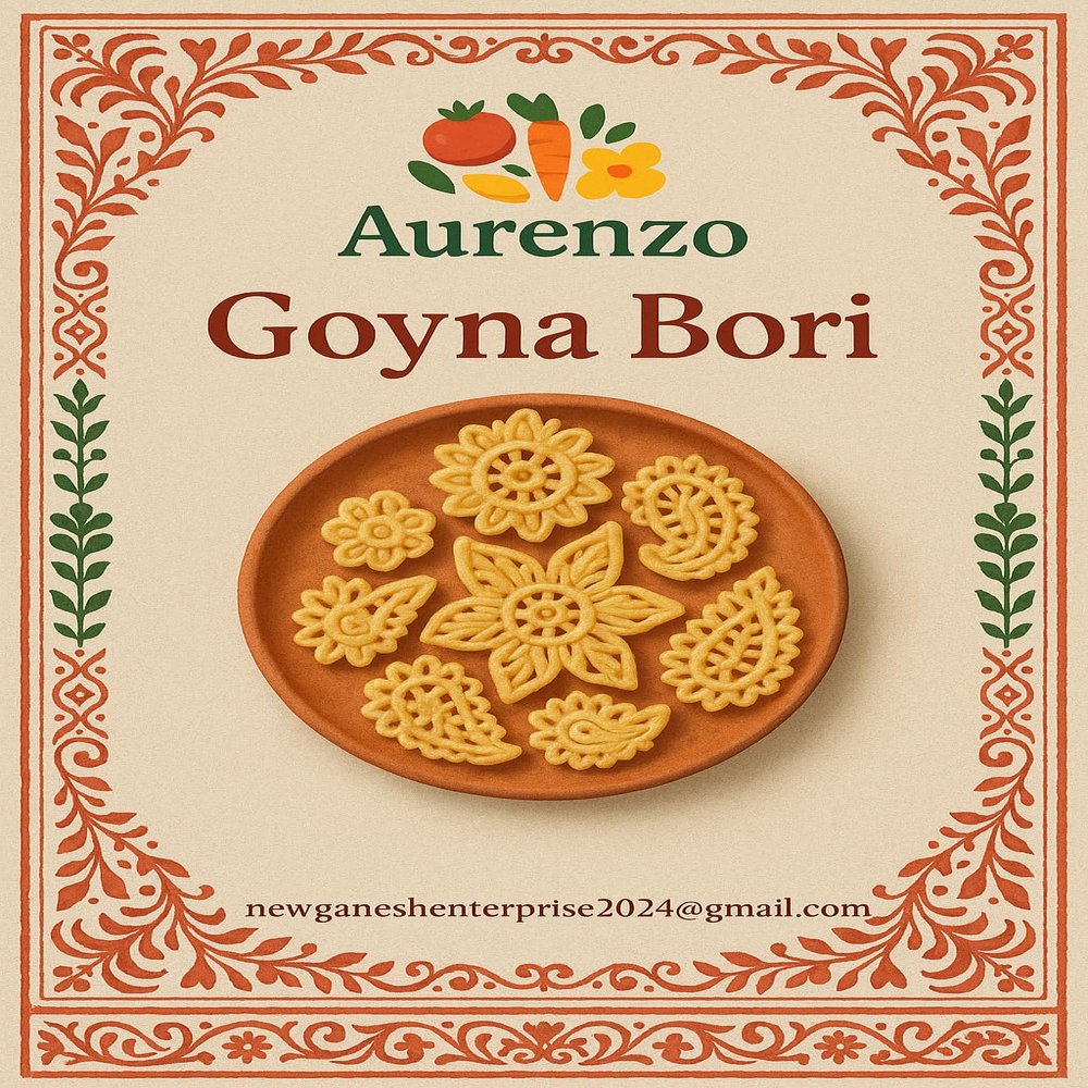 Goyna Bori Traditional Bengali Lentil Dumplings, Handcrafted Ornamental Design, Pack of 10 Piece