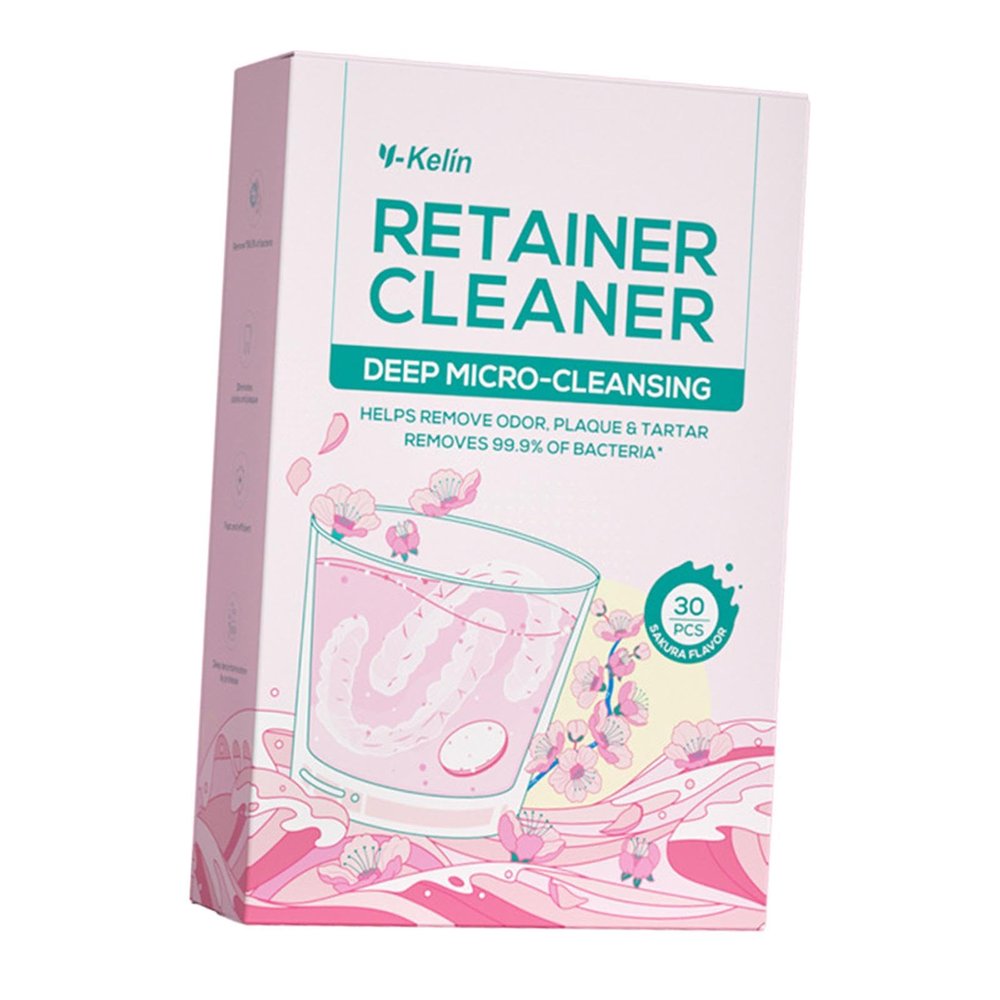 LOOM TREE 30 Pieces Denture Cleaner Tablet Cleaning Tool False Tooth Cleaning Tablet Sakura Flavor | Oral Care | Denture Care