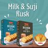 Balasa Rusk Toast | Tea Time Rusk | Tea Toast | Premium Handmade Rusk | Perfect Teatime Partner | No Preservatives | (Pack of 2, Suji & Milk Rusk) view 2