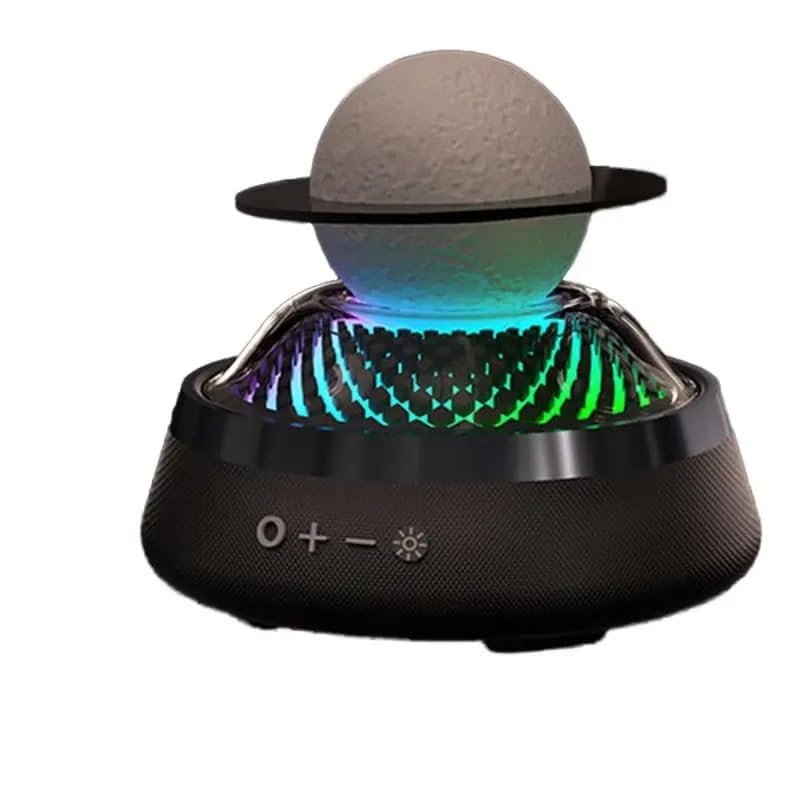 Abhsant Diffuser with Bluetooth Speaker Aromatherapy Diffuser,360 Stereoscopic Sound Field Aroma Diffuser Humidifier,LED Light 6 ColorsHome Office Bedroom (Black)