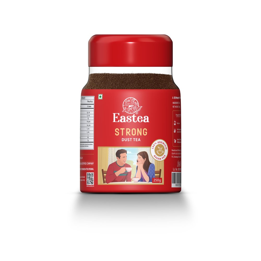 Eastea Strong Assam Dust Tea | Premium Black Tea Powder | 250g Bottle for Bold Flavor & Rich Taste | Perfect for Indian Chai Lovers
