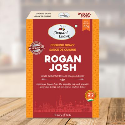 Chandni Chowk Ready to Cook Rogan Josh Gravy Paste (Buy 1 Get 1 Free)| Just add Fresh Mutton, Chicken, Meat, Fish | No Preservatives | Eat with Khameeri Roti | 285gm Pack of 1
