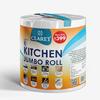 Claret Kitchen Jumbo Towel Tissue Paper Roll Napkin 300 Pulls Each Roll | Soft & Highly Absorbent | 100% Natural | 2 Ply | Pack of 2 Roll | Ideal For Cleaning Kitchen Accesssories Microwave & OTG view 2