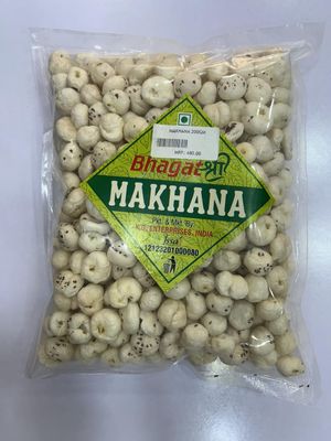 BHAGATSHREE MAKHANA 200GM| FOXNUTS| PHOOL MAKHANA | RICH IN NUTRITION, CALCIUM, PROTIENS