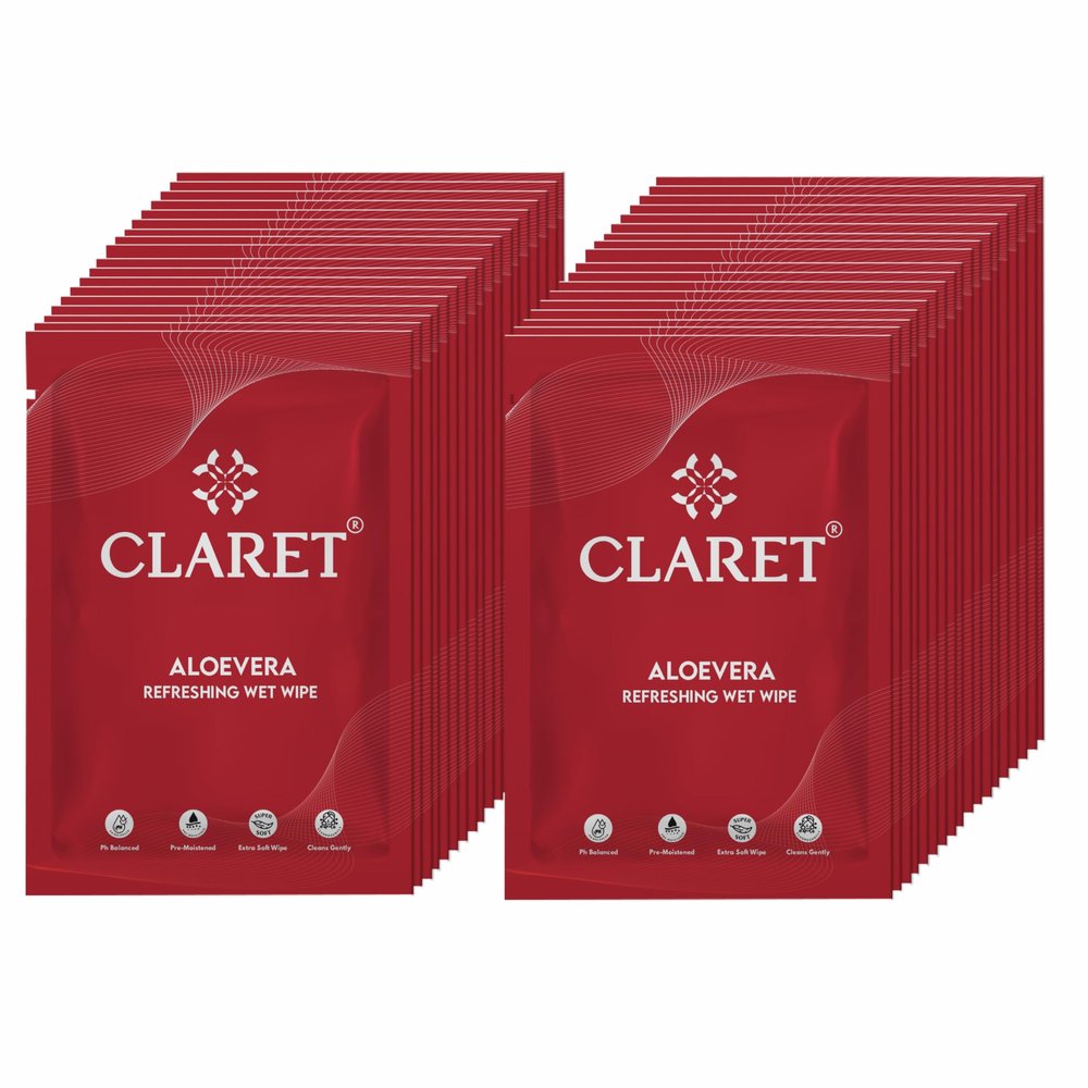 Claret Refreshing and Cleansing Wet Wipes (Pack Of 150) for Women Men Daily Use | Wet Tissue For Face Cleaning | Face Wipes For Travelling | PH Balanced