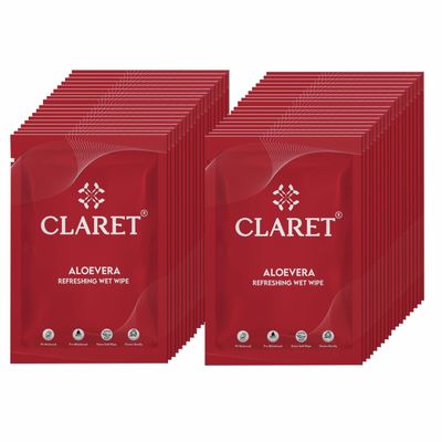 Claret Refreshing and Cleansing Wet Wipes (Pack Of 200) for Women Men Daily Use | Wet Tissue For Face Cleaning | Face Wipes For Travelling | PH Balanced