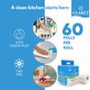 Claret Kitchen Towel Tissue Paper Roll Napkin | Soft & Highly Absorbent | 2 Ply | 60 Pulls | Pack Of 8 | Ideal For Cleaning Kitchen Accesssories Microwave & OTG view 4