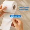 Claret Virgin Pulp Toilet Rolls 2-Ply (10 x 10 cm) 200 Pulls per Roll | Pack of 20 | OBA-Free, Skin-Friendly & Ultra Comfort Quilted Bathroom Tissue for Family Care view 4