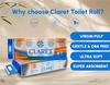 Claret Virgin Pulp Toilet Rolls 2-Ply (10 x 10 cm) 200 Pulls per Roll | Pack of 10 | OBA-Free, Skin-Friendly & Ultra Comfort Quilted Bathroom Tissue for Family Care view 4