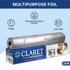 Claret 2 in 1 Aluminium Foil & Paper Roll for Food Wrapping | Wrap Roti & Fresh Kitchen Food Essential | Keep Food Warm | Non Stick | 20+5 M Length | Pack of 3 view 3