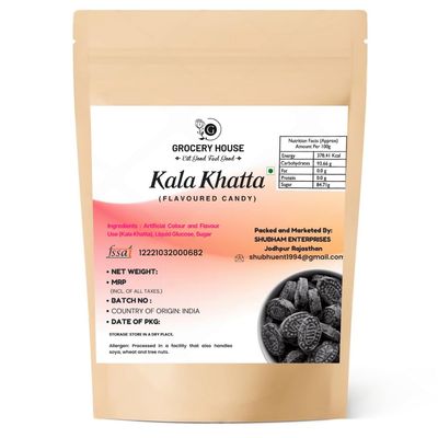 GROCERY HOUSE Kala Khatta Candy 200 Grams Sweet & Tangy Flavour | Tasty Toffee for Kids & Adults |