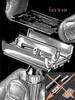 Double Edge Safety Razor, Butterfly Opening, Stainless Steel, Silver, Unisex Heavy weight Razor With 5 Blades view 2