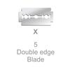 Double Edge Safety Razor, Butterfly Opening, Stainless Steel, Silver, Unisex Heavy weight Razor With 5 Blades view 4
