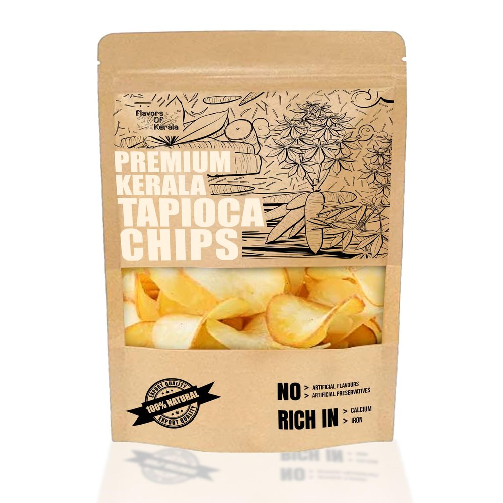 FLAVORS OF KERALA | Premium Kerala Tapioca Chips, 100g | Crispy, Fresh, Gluten-Free Snack with Irresistible Crunch