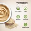 Organic Tahini 454g - Hulled Sesame Seeds - Ideal Tahini for Hummus - Smooth and Nutty Spread - 100% Pure and Natural - The Holly Tree view 3
