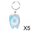 bnf 5Xportable Floss Keychain Essentials Tool Flat Line Design For Travel Blue | Oral Care | Dental Floss & Flossers view 2