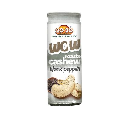 20-20 Dry Fruits Cashews Black pepper 150g | Crispy Dry Roasted Black Pepper Kaju | Deliciously Spicy Snack for Healthy Eating| Handpicked Cashews| Black Pepper Kaju