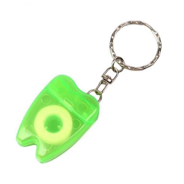 bnf 3Xportable Floss Keychain Essentials Tool Flat Line Design For Travel Green | Oral Care | Dental Floss & Flossers