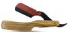 DANIAL Barber Wooden Handle Razor Stainless Steel Shaving Razor - Single Face Straight Barber Blades, and Foldable Design - Perfect for Men's Shaving view 1