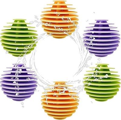 SPITEN Reusable Magic Laundry Balls - Silicone Dryer Balls for Washing Machine | Tangle-Free, Wrinkle Reducing, Lint Catching, and Fabric Softening | Colorful Washing Balls (6PCS)