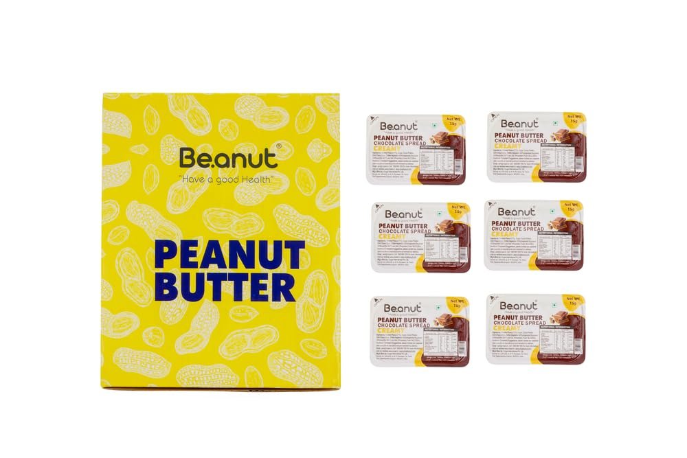 Beanut Chocolate Creamy Peanut Butter Bilster - 780gm | 100% Pure Roasted peanuts | NON-GMO Gluten & Cholesterol Free | Vegan, High in Protein, Nut Butter | 15gm x 52 packs