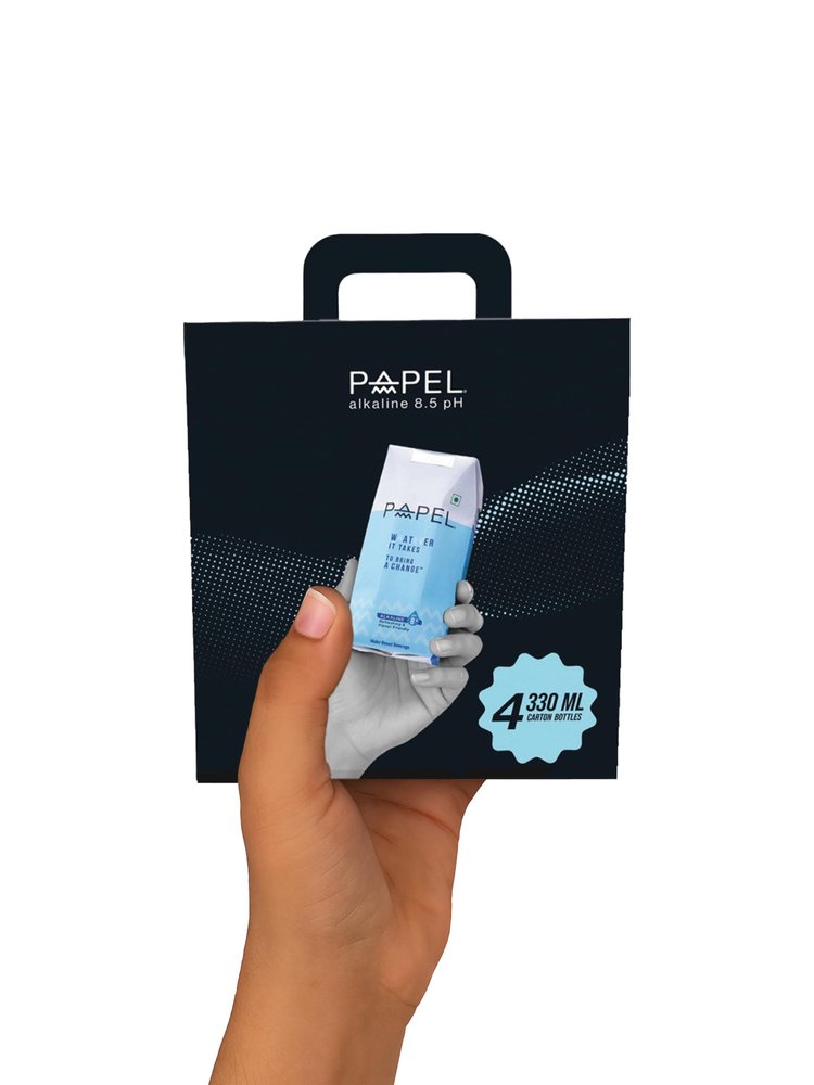 Papel Alkaline Drink with 8.5 pH | 330ml x 4 Packs | Pure, Clean & Crisp Taste | Enriched with Essential Minerals & Vitamins | Packed in Eco-Friendly Cartons | Pack of 4 | Travel Pack.