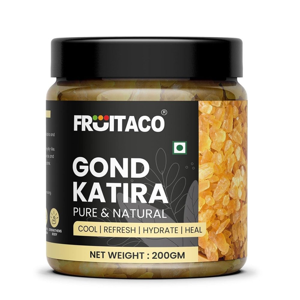 Fruitaco Natural Gond Katira (Edible Gum)  200g | Cooling Summer Ingredient for Sharbat, Desserts & Traditional Recipes (Pack of 1)