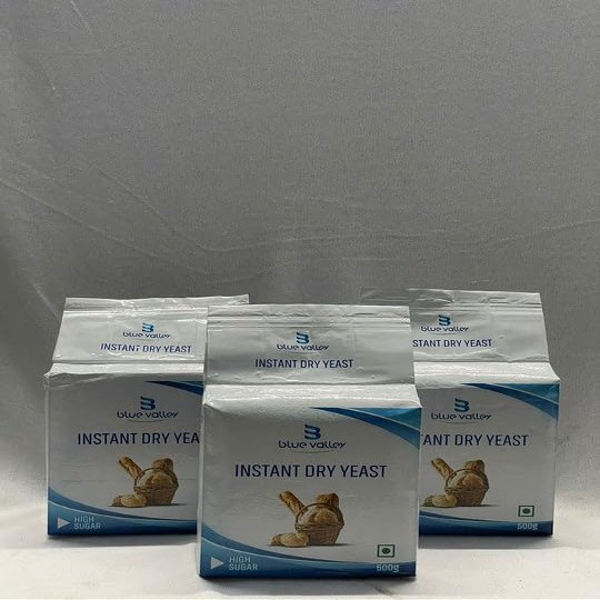 Blue Valley Instant Dry Yeast Powder, 500g | Nutritional Yeast Powder For Baking | Active & Instant Dry Yeast For Baking, Bread, Cake, Pizza & Wines at Home | Pack of 3