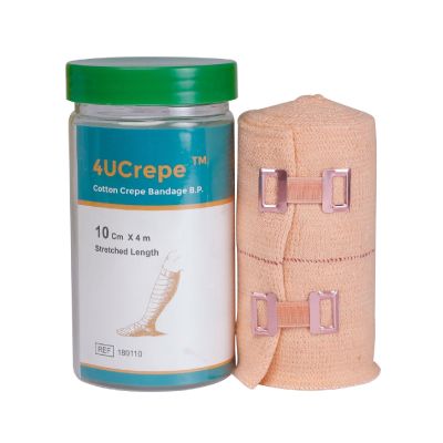4Upore Premium Elastic Adhesive Bandage for Support & Pain Relief | First Aid | Water resistant | Provides Comfort to the Wound in Water | For Kids & Adults (10 Cm X 4 M)
