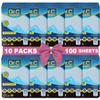 DR C Underpads (10X10=100 Sheets) Economy Pack 90x60 Large Size for Adults Elders Patients Baby Bed. Leak Proof Urinary Incontinence Under Pads with 3D Gel Core for Super Absorbency Hospital-Grade view 1