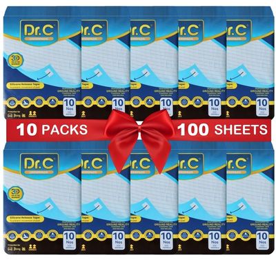 Dr C Underpads (10X10=100 Sheets) Economy Pack 90x60 Large Size for Adults Elders Patients Baby Bed with Hospital-Grade Gel Core for Super Absorbency, Leak Proof Urinary Incontinence Under Pads