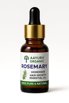 AAYURV ORGANIC Rosemary Hair Growth Essential Oil, 100% Pure & Natural 15 ml bottle