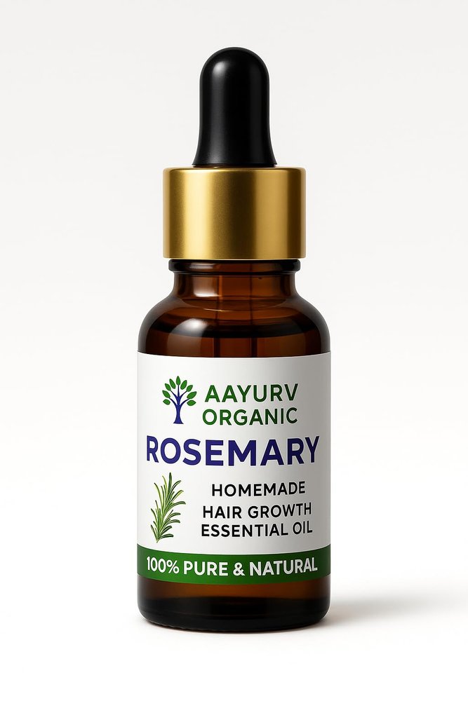 AAYURV ORGANIC Rosemary Hair Growth Essential Oil, 100% Pure & Natural 15 ml bottle