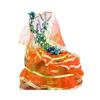 SIGNISTICS Tulsi Poshak for Plant Pot On Vivah & All Occasions (Lehga & Chunni) - Pack of One Dress (3 Orange) view 1