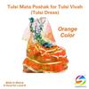 SIGNISTICS Tulsi Poshak for Plant Pot On Vivah & All Occasions (Lehga & Chunni) - Pack of One Dress (3 Orange) view 2
