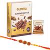 Loyka Rakhi Gift Pack | Almond Brittle Chocolate with Designer Rakhi & Roli Chawal | Raksha Bandhan Gift for Brother view 1