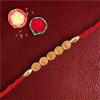 Loyka Rakhi with Sweets Combo | Gourmet Almond Brittle Chocolate + Rakhi + Roli Chawal | Raksha Bandhan Gift for Brother view 2