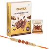 Loyka Rakhi Gift Set for Brother | Designer Rakhi with Gourmet Almond Brittle Chocolates | Raksha Bandhan Luxury Hamper view 1