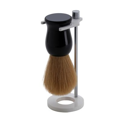 Pearl Shaving Brush with Stand - Soft Bristles & Black Resin Handle | Diwali Gift Options