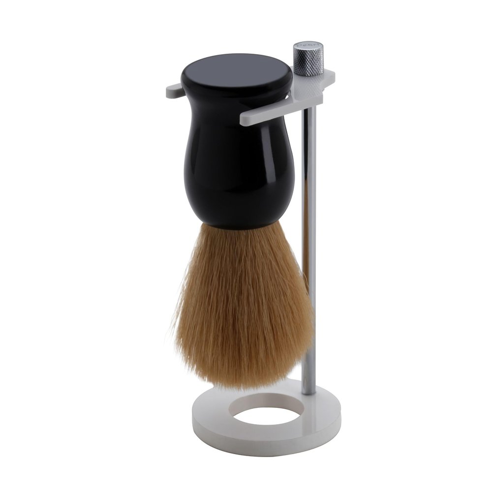Pearl Shaving Brush with Stand - Soft Bristles & Black Resin Handle | Diwali Gift Options