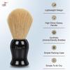 Pearl Shaving Brush with Stand - Soft Bristles & Black Resin Handle | Diwali Gift Options view 2