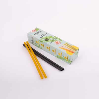 Clleco Drinking Straws - (8mm, Pack of 4, 30 Straws Per Pack) - Biodegradable, Ecofriendly & Compostable - 100% Natural Edible Rice Disposable Straws - Non-Toxic, Plastic Free - Strong & Durable
