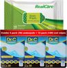 LADY HAWK (12 Pack x 10=120 Wipes) Real Care Wet Wipes Large Size 32 X 32 + Disposable Underpad Dr C (3 Pack x 10=30 Sheets) Large Size 60 X 90 cm for Adults Elders Patients Home and Hospital Care view 1