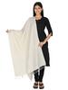 PANCHACHULI HANDLOOMS Handwoven Merino Wool Stole | Soft Lightweight Warm Wrap for Women | Elegant Natural Wool Shoulder Stole | Breathable Classic Style Accessory | Small Checks | White view 1
