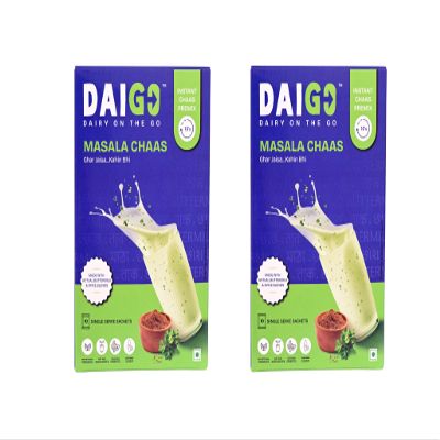 Daigo Instant Buttermilk Premix| Masala Flavour | Zero Preservatives| 100% Natural| Pack of 10 x2