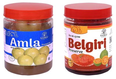 Amla Belgiri Traditional Wellness Murabba with Amla & Belgiri murabba (500 gm) | & | Brings a Pack of 4 Delicious Pickles: Red Chilly, Green Chilly, Ginger, Garlic Pickle